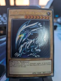 YuGiOh! Blue-Eyes White Dragon LCKC-EN001 Ultra Rare 1st Ed - Image 1
