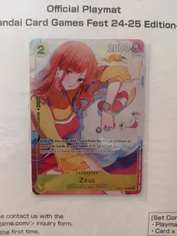 One Piece Card Official Playmat Bandai Card Game Fest 24-25 (Nami/Zeus) English - Image 2