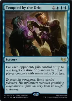 058/275 TEMPTED BY THE ORIQ RARE STRIXHAVEN: SCHOOL OF MAGES MTG CARD - Image 1