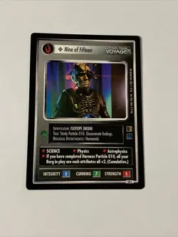 Star Trek CCG Personnel Borg Nine Of Fifteen Black Boarder Card - Image 1