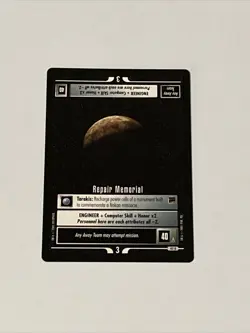 Star Trek CCG Missions Repair Memorial Black Boarder Card - Image 1