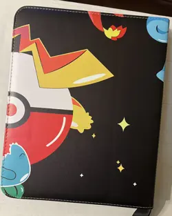 Pokemon Trading Card Holder - Zipper Binder + 81 Pokemon Cards See Description - Image 2