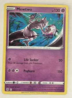 Pokemon Card Mewtwo 56/172 Non Holo Brilliant Stars NM - Image 1