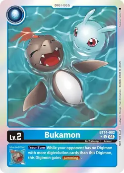 Bukamon - BT14-002 - Box Topper Foil - Digimon Card Game TCG NM - Image 1