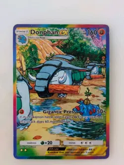 Fan Art: Donphan Ex Holo - Pokemon TCG Pocket A4 Custom Card - Image 1