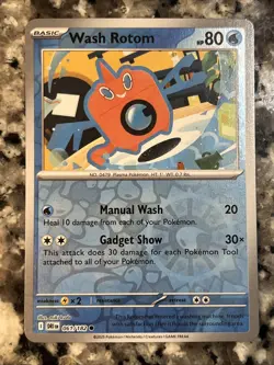 Wash Rotom 61/182 Destined Rivals Reverse Holo Card NM Condition - Image 1