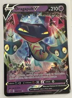 Dragapult V - 092/192 - Pokemon Rebel Clash Sword & Shield Ultra Rare Card NM - Image 1