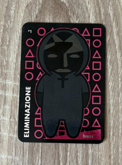 SQUID GAME CARD N. 1 ELIMINAZIONE BOSS FOIL Trading Card Game RARA INTROVABILE - Image 1