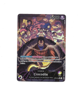 One Piece Card Game Crocodile OP04-058 L Leader Alternate Art Parallel Card NM - Image 1