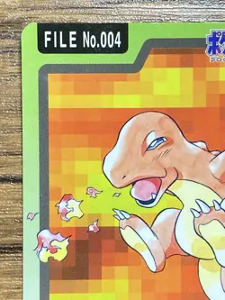 Pokemon Carddass Card Charmander File No.4 Bandai Pocket Monsters 1997 Japan - Image 3