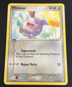 Pokemon Card Whismur 69/100 Regular Crystal Guardians NM - Image 1