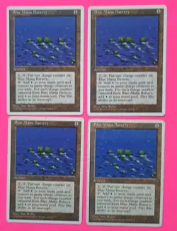 Magic the Gathering MTG Fourth Edition BLUE MANA BATTERY X 4 2 MP, 2 HP R 1995! - Image 1