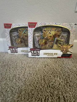 Pokemon TCG Scarlet & Violet 151 Zapdos EX Collection Box Lot of 2 Sealed - Image 1