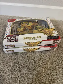 Pokemon TCG Scarlet & Violet 151 Zapdos EX Collection Box Lot of 2 Sealed - Image 3