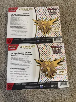 Pokemon TCG Scarlet & Violet 151 Zapdos EX Collection Box Lot of 2 Sealed - Image 4