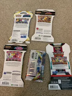 5 PACKS POKEMON DIFFERENT SLEEVED BOOSTER PACKS, FUSION STRIKE, LOST ORIGIN READ - Image 4