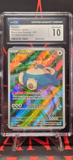 CGC 10 Snorlax 051 Scarlet & Violet 151 ETB Promo Pokemon - Image 2