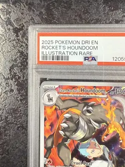 2025 POKEMON DRI EN ROCKET'S HOUNDOOM ILLUSTRATION RARE #191 MINT 💎 PSA 9 - Image 3