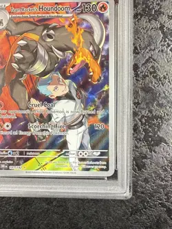 2025 POKEMON DRI EN ROCKET'S HOUNDOOM ILLUSTRATION RARE #191 MINT 💎 PSA 9 - Image 4