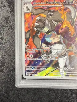 2025 POKEMON DRI EN ROCKET'S HOUNDOOM ILLUSTRATION RARE #191 MINT 💎 PSA 9 - Image 5
