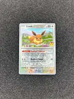 Eevee - (Pokemon Day 2025 Stamp) (Reverse Cosmos Holo) 074/131 - Image 1