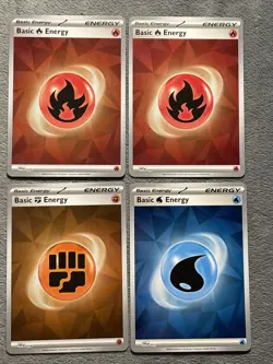 Holo Energy Pokemon Cards Lot Fire Fighting Water NM+ - Image 1