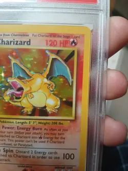 1999 POKEMON BASE SET UNLIMITED #4 CHARIZARD-HOLO PSA 8 - Image 4