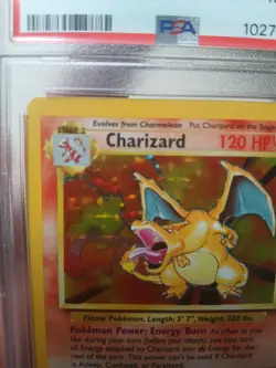 1999 POKEMON BASE SET UNLIMITED #4 CHARIZARD-HOLO PSA 8 - Image 5