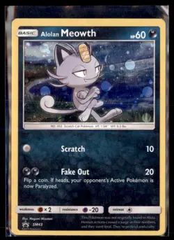 Pokemon Alolan Meowth Sun Moon Cosmo Promo SM43 - Image 1