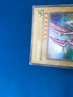YUGIOH Secret Rare Seiyaryu SDD-E001 PLAYED - Image 3