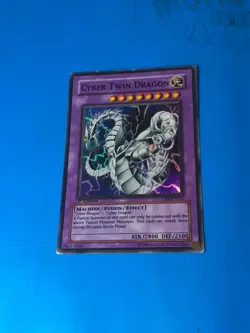 YUGIOH Super Rare Cyber Twin Dragon CRV-EN035 1st Edition PLAYED - Image 1