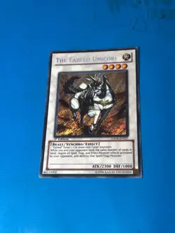 YUGIOH Secret Rare The Fabled Unicore HA04-EN027 1st Edition PLAYED - Image 1
