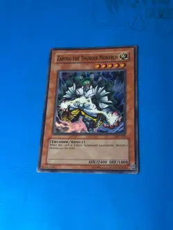 YUGIOH Super Rare Zaborg The Thunder Monarch AST-023 PLAYED - Image 1