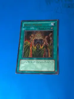 YUGIOH Ultra Rare Mage Power LON-050 PLAYED - Image 1