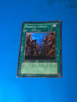 YUGIOH Super Rare Painful Choice MRL-049 PLAYED - Image 1