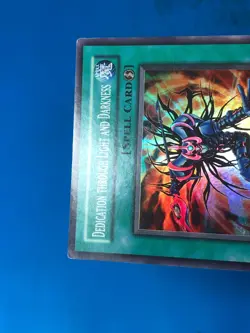 YUGIOH Super Rare Dedication Through Light And Darkness IOC-095 PLAYED - Image 3