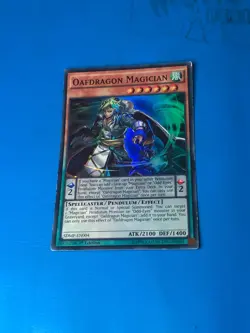 YUGIOH Super Rare Oafdragon Magician SDMP-EN004 1st Edition PLAYED - Image 1
