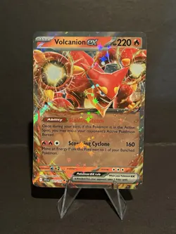 2025 Pokemon Journey Together #031/159 Volcanion ex DOUBLE RARE Holo Card NM - Image 2