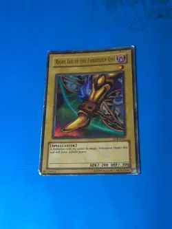 YUGIOH Ultra Rare Right Left Of The Forbidden One LOB-E097 PLAYED - Image 1