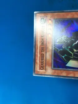 YUGIOH Super Rare Gearfried The Iron Knight PSV-E101 PLAYED - Image 4