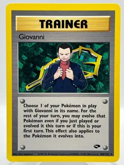 Giovanni 104/132 Gym Challenge Non Holo Rare WotC Vintage Pokemon TCG Card - Image 1