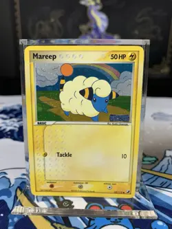 Pokemon Card Ex Unseen Forces Mareep 62/115 2005 Reverse Holo - Image 1