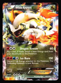 Pokemon White Kyurem EX 103/149 Boundaries Crossed Ultra Rare Holo MP - Image 1