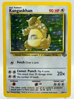 Kangaskhan 5/64 Jungle Unlimited Holo Rare 1999 WotC Vintage Pokemon TCG Card - Image 1