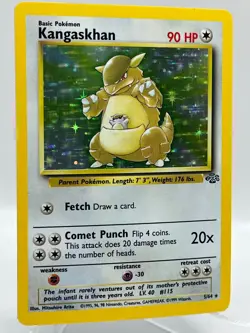 Kangaskhan 5/64 Jungle Unlimited Holo Rare 1999 WotC Vintage Pokemon TCG Card - Image 2