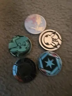 Lot of 5x Official Pokemon TCG Coins (No Duplicates)! - Image 1