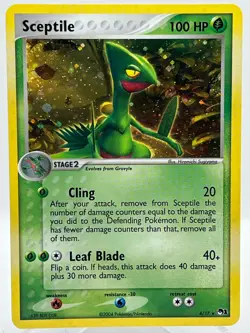 Sceptile 4/17 Pop Series 1 Holo Rare Promo 2004 Vintage Pokemon TCG Card - Image 1