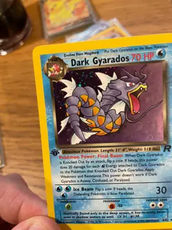 NEAR MINT! 1st Edition Dark Gyarados (8/82) Team Rocket Set Holo Pokemon Card! - Image 3