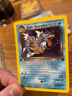 NEAR MINT! 1st Edition Dark Gyarados (8/82) Team Rocket Set Holo Pokemon Card! - Image 4