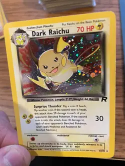 NEAR MINT! Dark Raichu (83/82) Holo Team Rocket Pokemon Card! FAST & FREE P&P! - Image 4